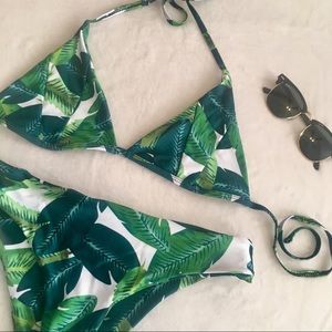 Green Leaf Bikini Set